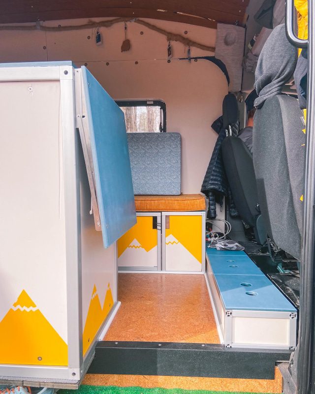 DIY 80/20 Ford Transit Camper Van Conversion - Layout