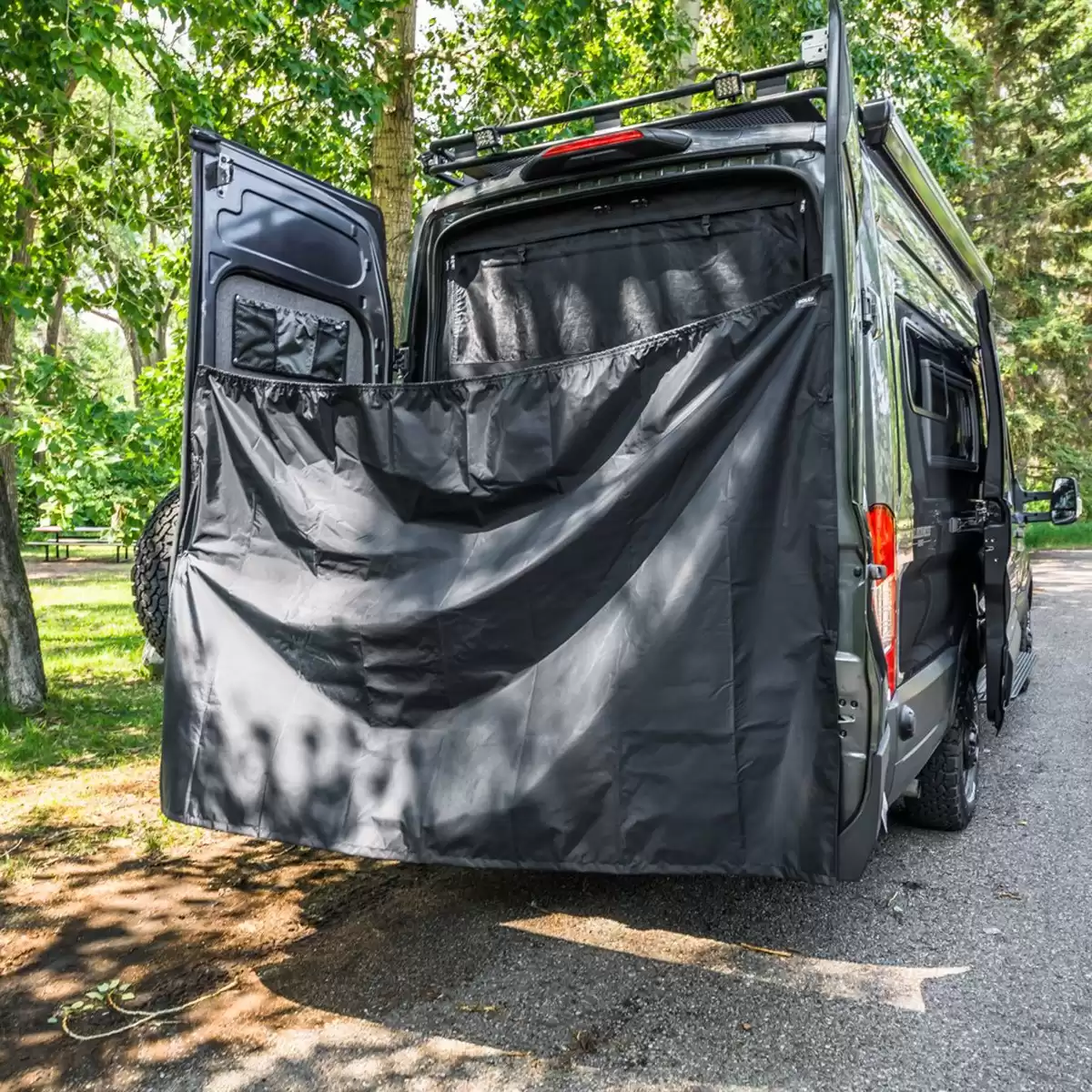Rear Magnetic Camper Van Shower Curtain (Ford, Mercedes, Ram)