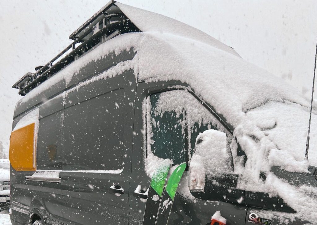 Winter Van Life Ford Transit Camper Van Heater Options and More