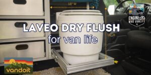 Laveo Dry Flush Toilet in a Camper Van Review for Van Life