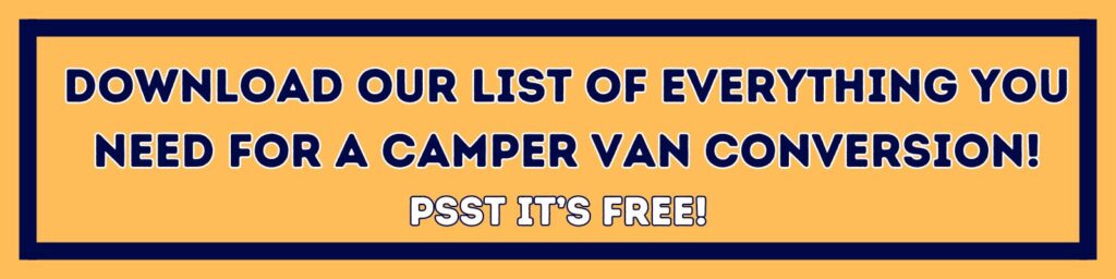 Complete List of DIY Van Build Materials