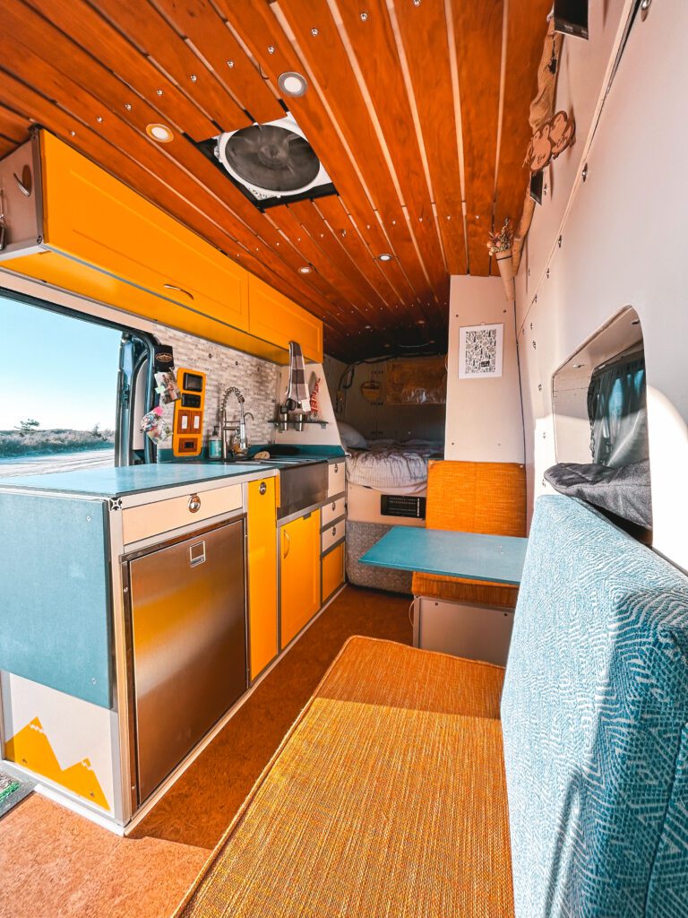 Layout inspiration for a diy camper van conversion using extruded aluminum