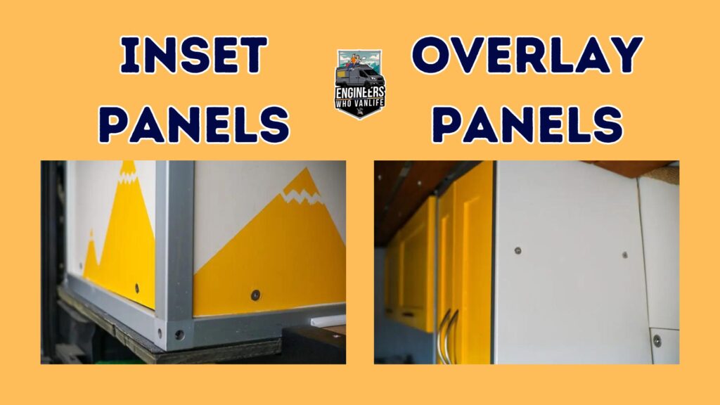 How to Fasten Panels to 80/20 Modules in a DIY camper van: inset or overlay